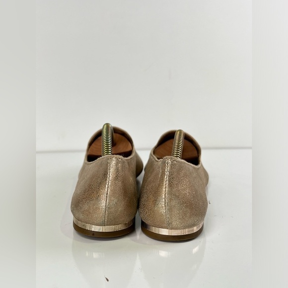 COACH Metallic Gold CATRIN flat loafers size 8.5 - Picture 7 of 8